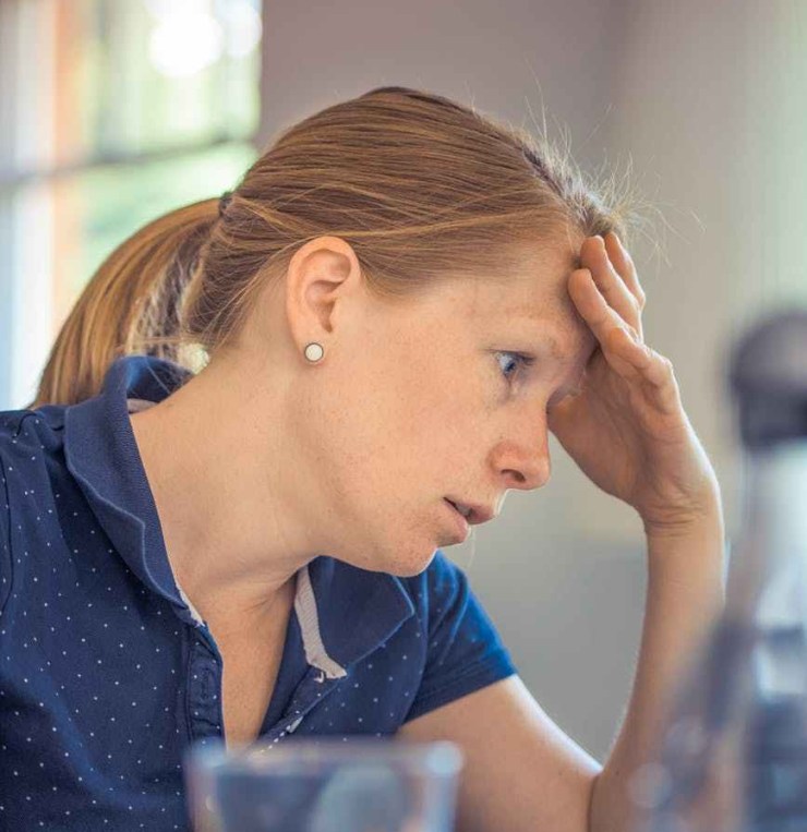 woman working girl sitting